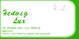 hedvig lux business card